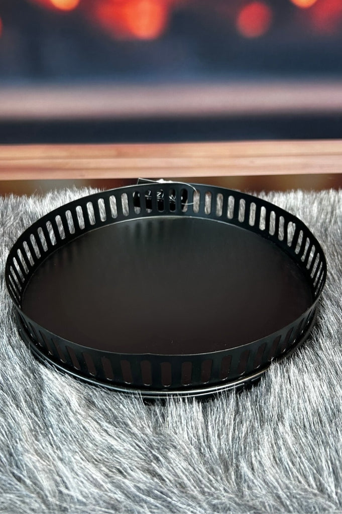 Metallschale Canneto rund schwarz