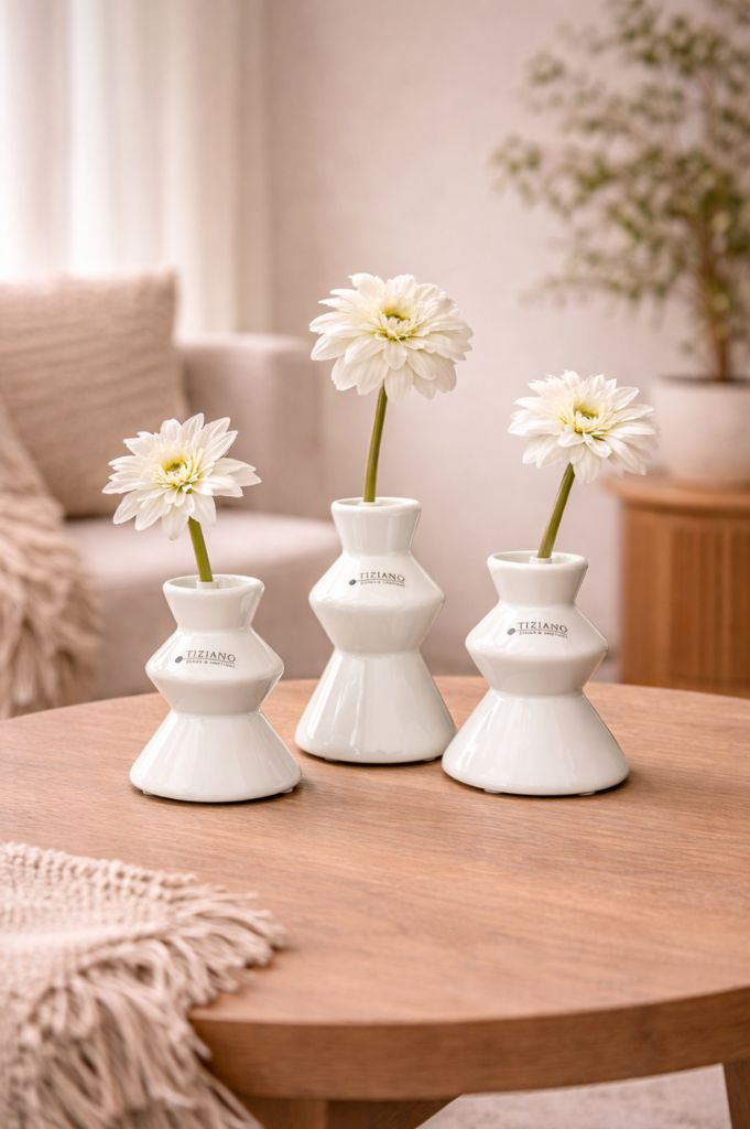 Minivase Silandro creme-weiß