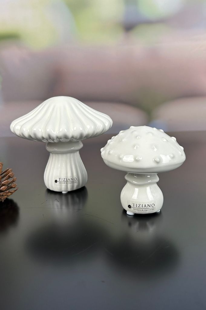 Deko Pilz Ostuni geriffelt