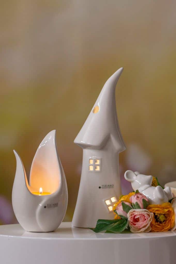 Panola Teelicht hoch weiß