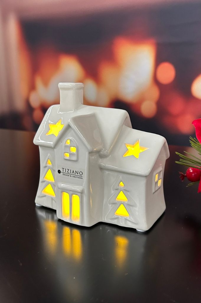 Deko Haus Pedaso LED creme-weiß