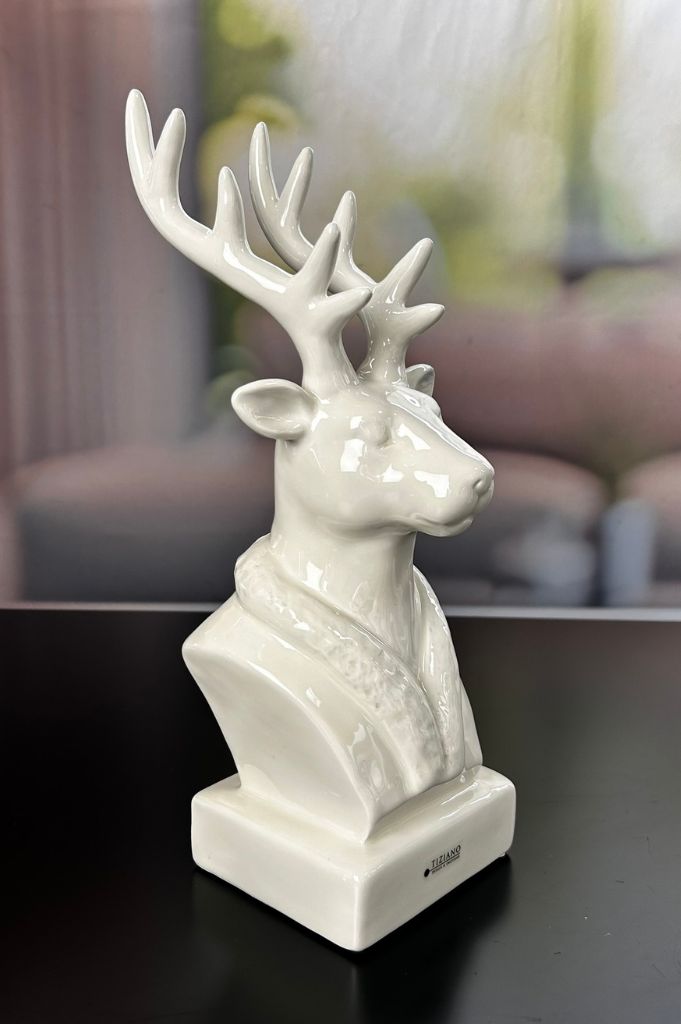 Deko Hirschkopf Robin creme