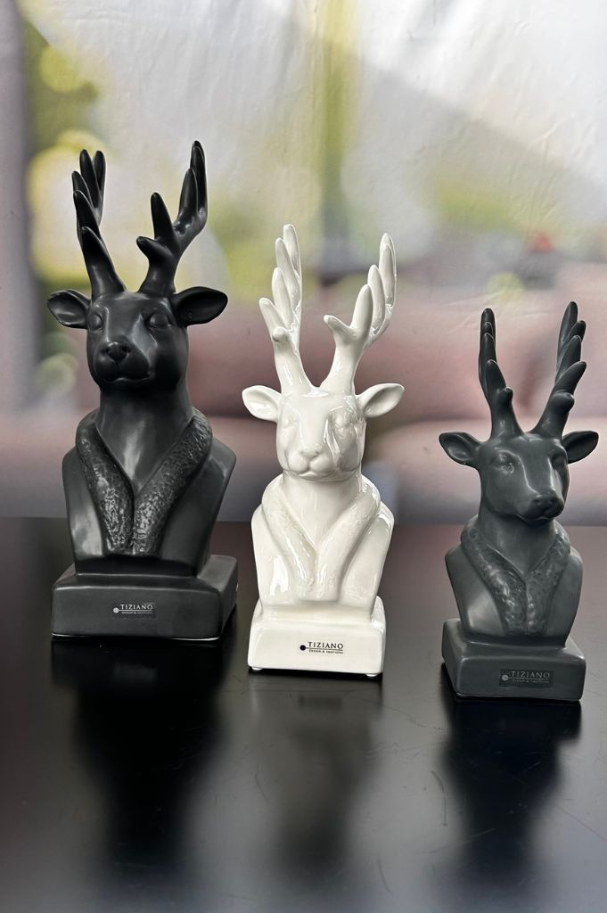 Deko Hirschkopf Robin creme