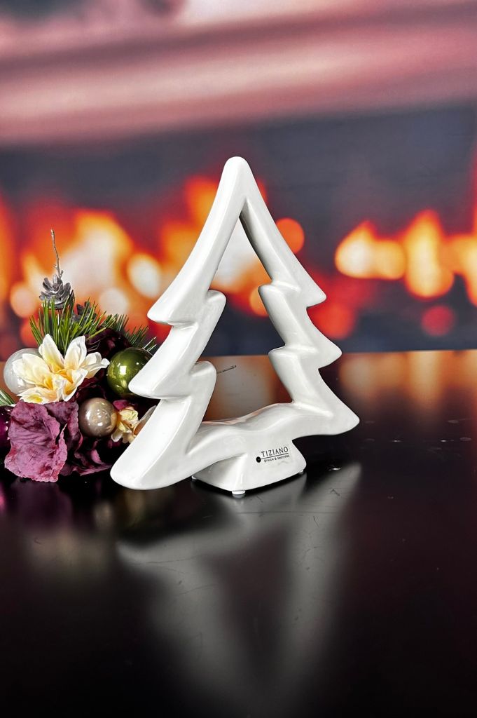 Deko Baum Saphira creme-weiß