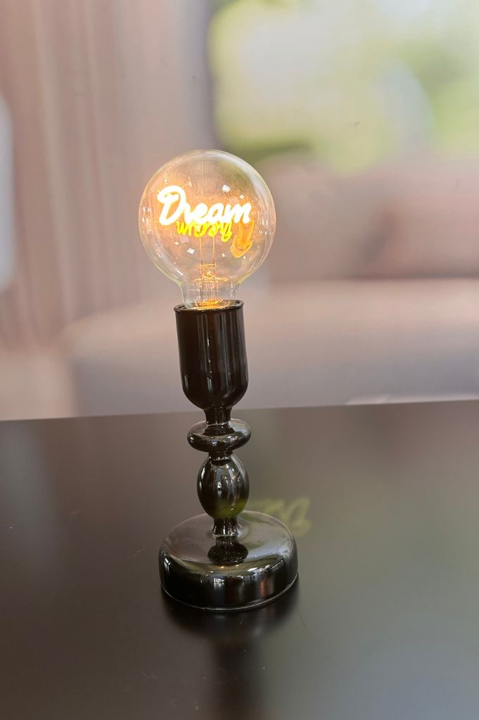 Dekolicht Savazza 27cm Glas schwarz Motiv Dream