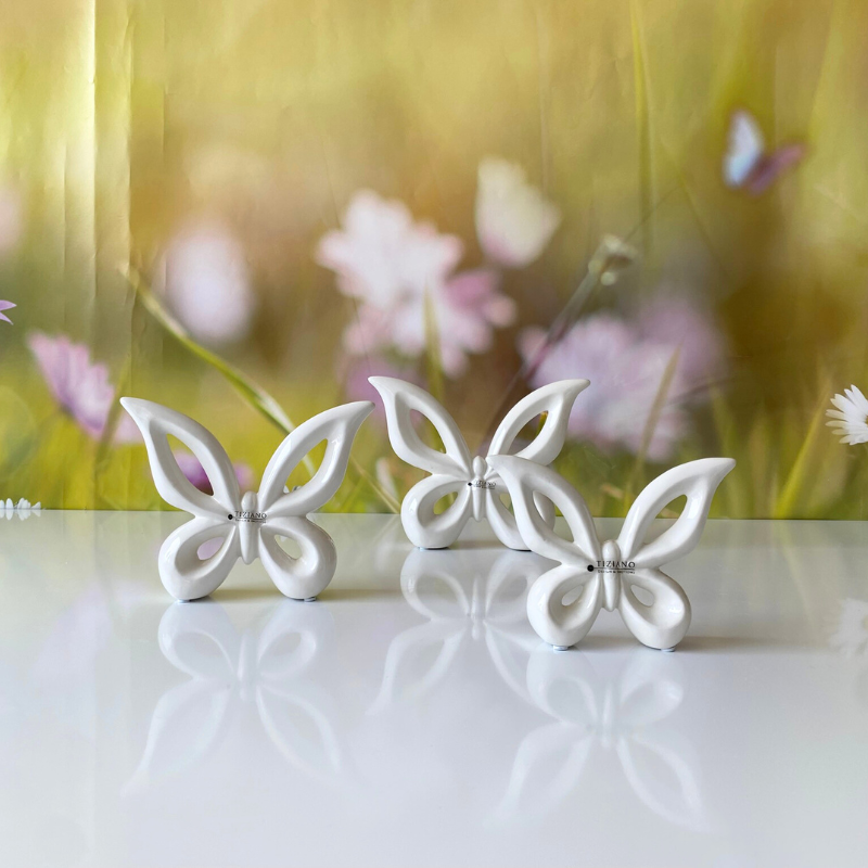 Schmetterling Lia creme-weiß