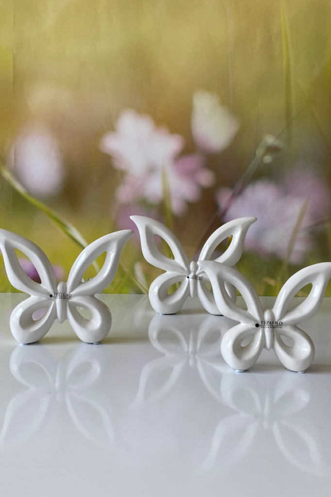 Schmetterling Lia creme-weiß