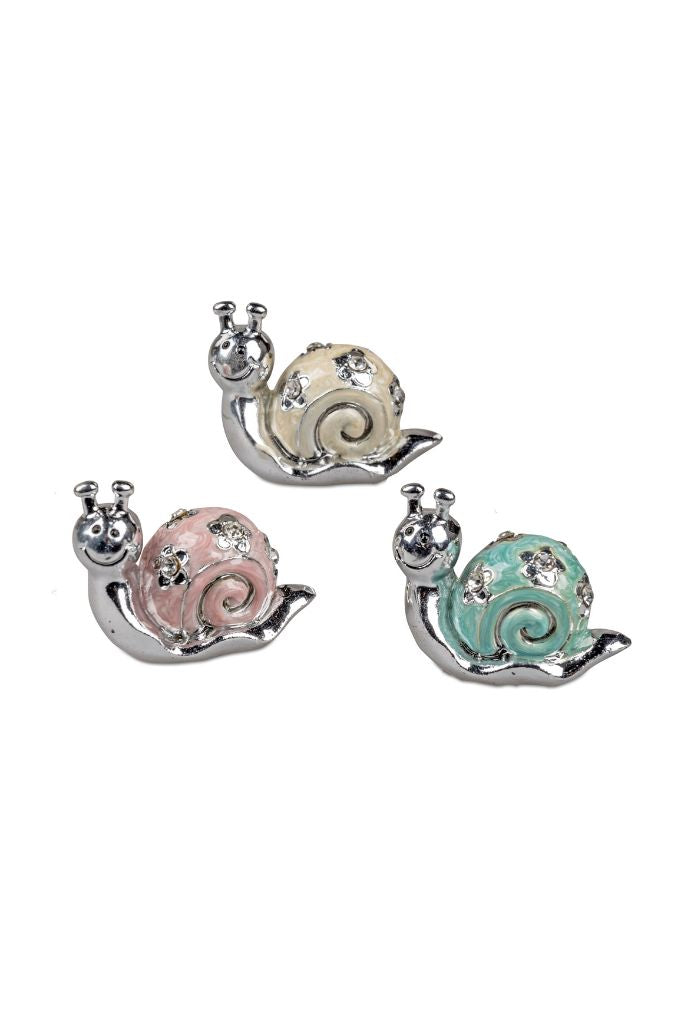 Deko Schnecke 5cm pearl