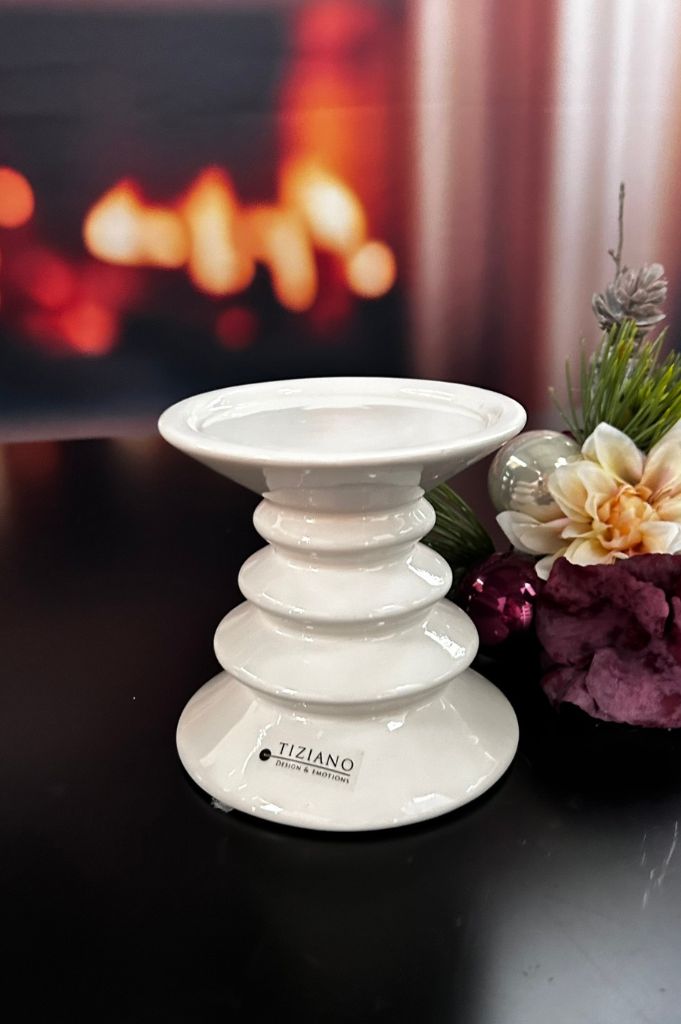 Kerzenhalter Silandro creme-weiß