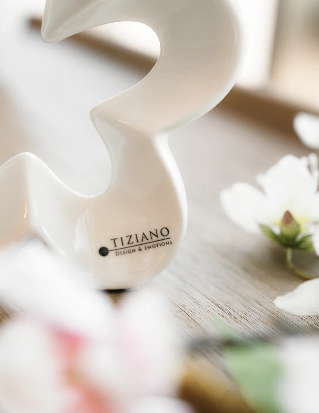 Deko Blume Alisa creme-weiß