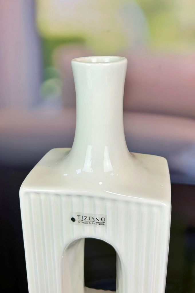 Solifleurvase Torino creme-weiß
