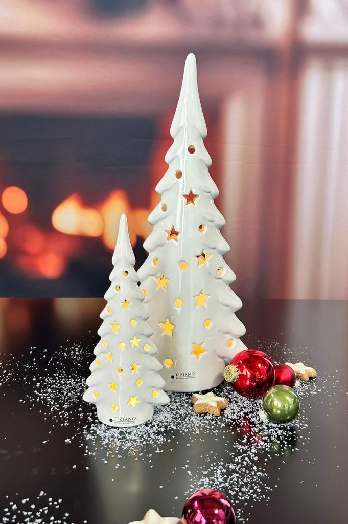 Deko Baum Trissino LED creme-weiß