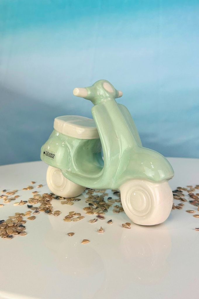 Deko Vespa Vespina 13cm mintgrün