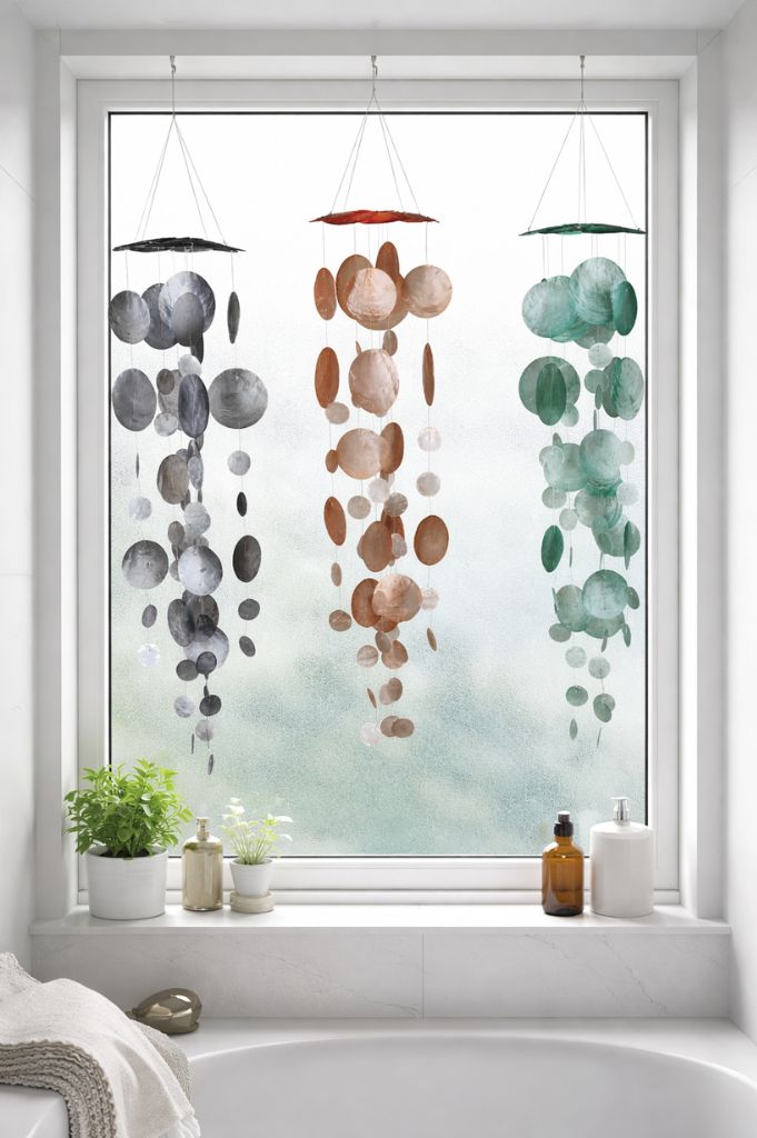 Windspiel Capiz Muschel farb. sort