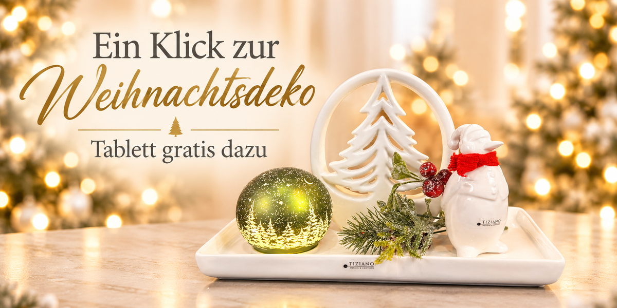 Deko auf Tabletts