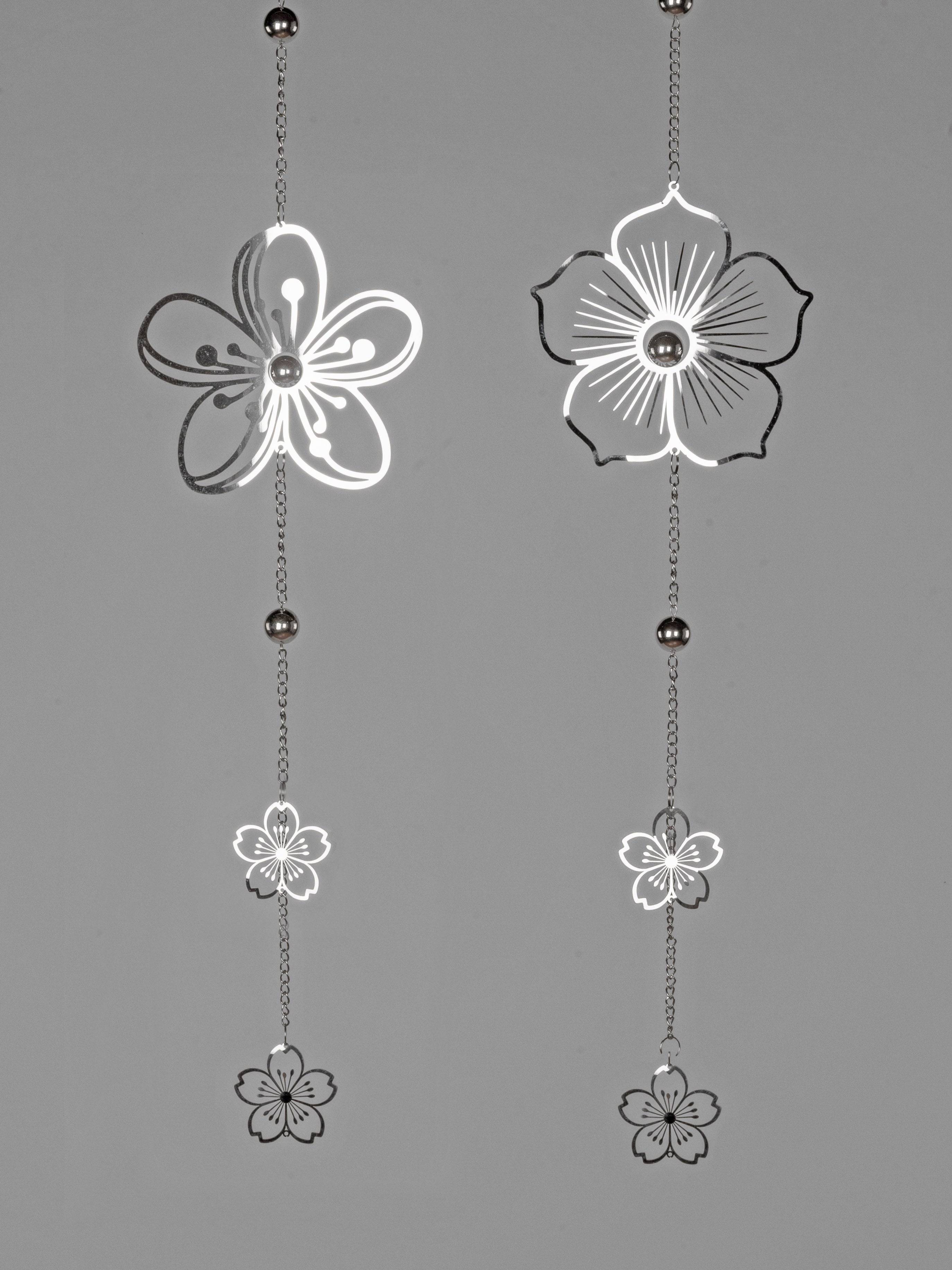 Deko Hänger Blume eckig edelstahl