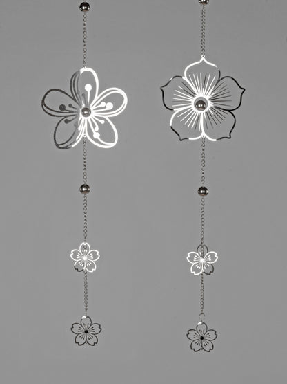 Deko Hänger Blume eckig edelstahl