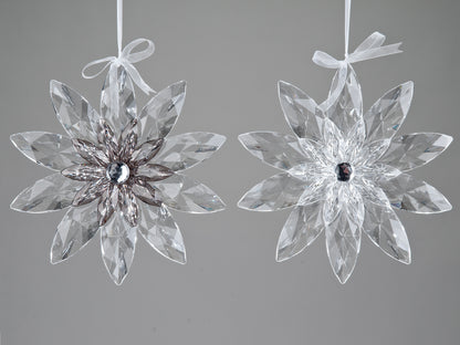 Deko Hänger Blume Acryl klar
