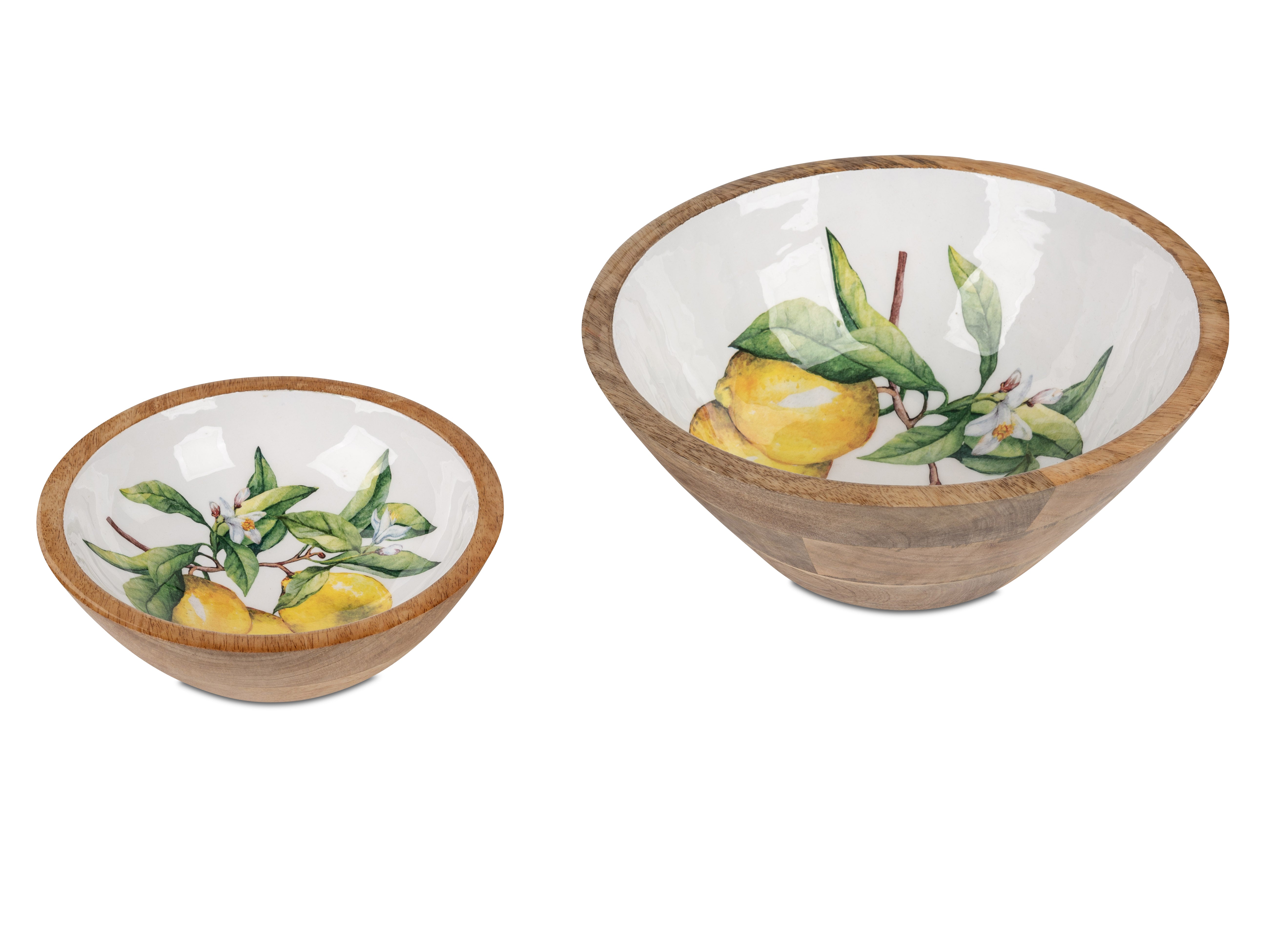 Schale Mango-Holz mit Zitronendekor