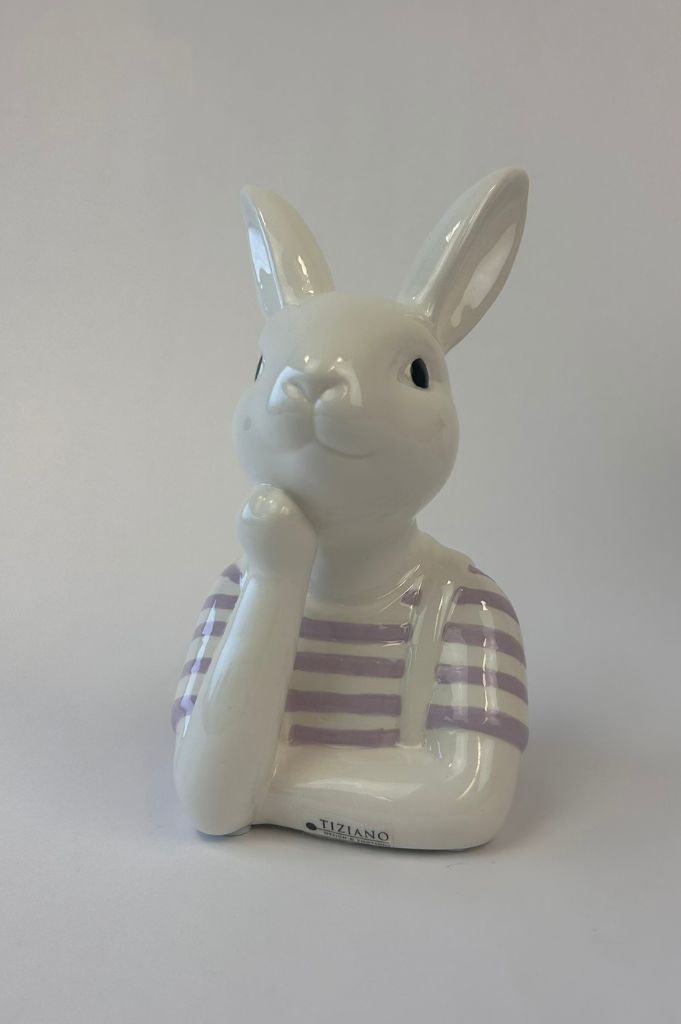 Dekoset Hasenbüsten creme & rosa