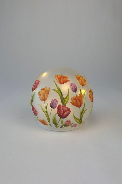 Dekoset Wollschaf und LED Kugel Tulpenliebe