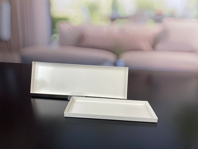 2er Set Metallschale Legri creme 50+60cm