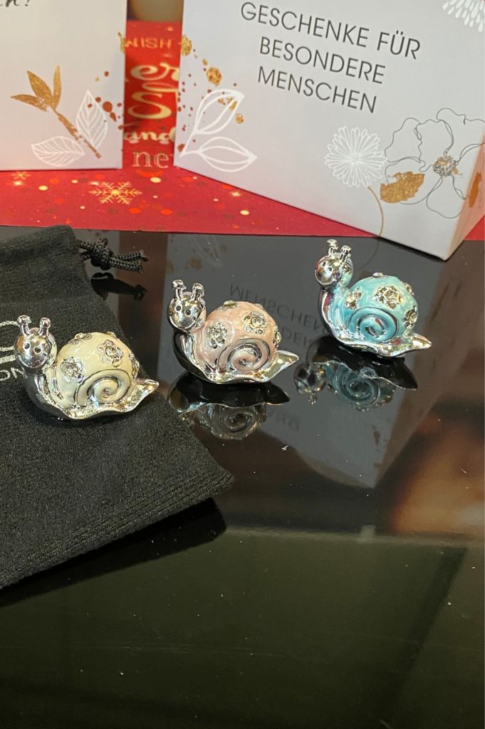 3er Schneckenset im Geschenkbeutel