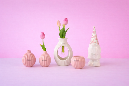Dekoset Zwerg Geraldo+Prisma rosa+creme
