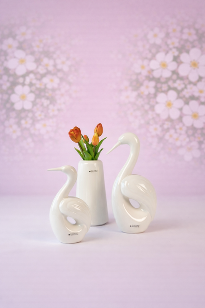 Dekoset Vogel Splendido+Vase Luminara