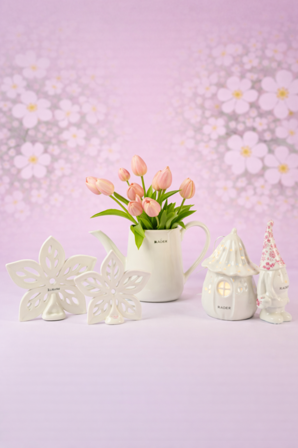 Dekoset Zwerg Geraldo+Haus Solina LED+Giesskanne Ravello