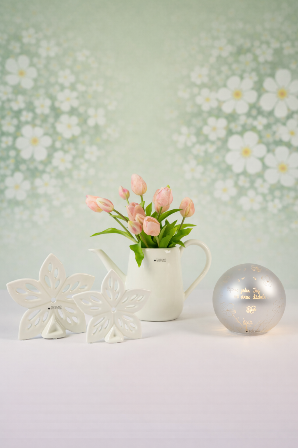 Dekoset Giesskanne Ravello+Blume Elara+Lichtkugel Vaiano