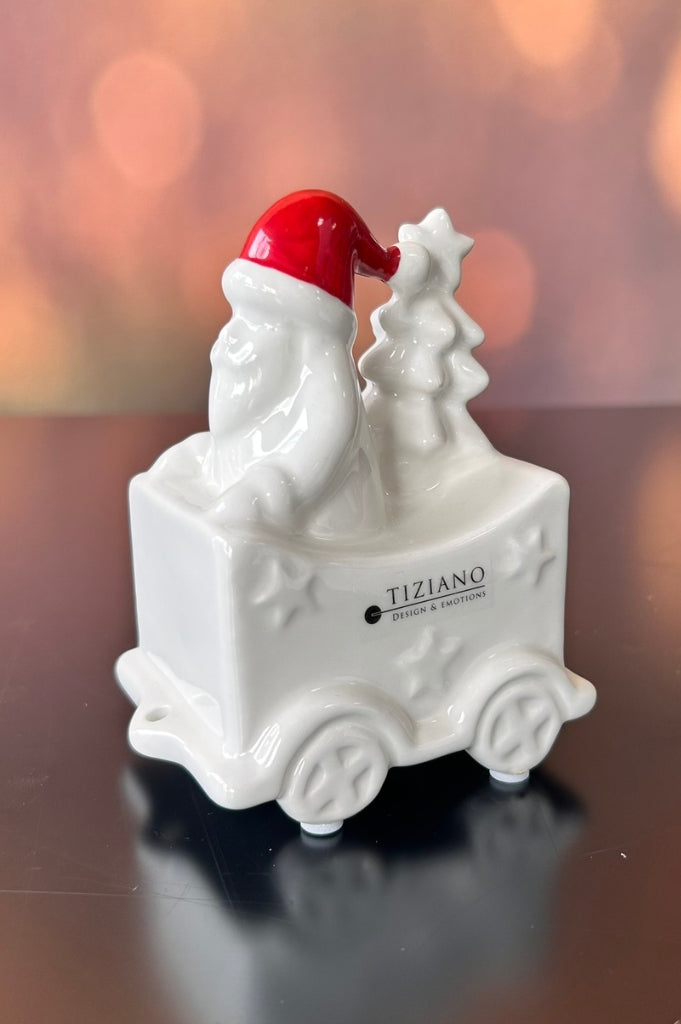 4er Set Lok Lukas mit 3 Waggons creme-weiß