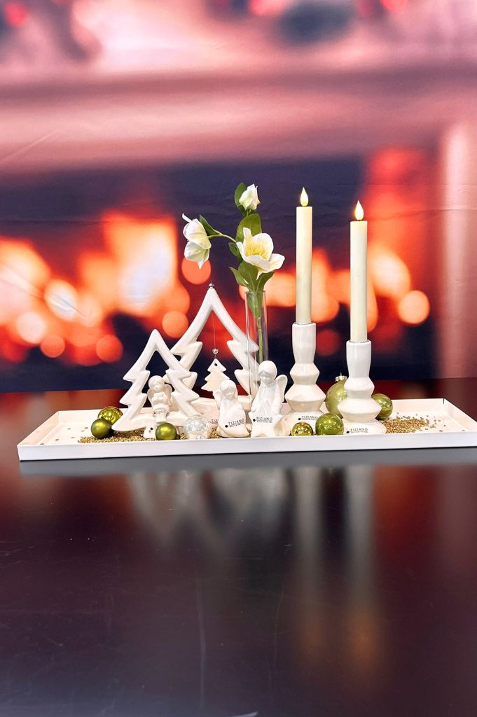 Adventset Metallschale Legri mit Baum Saphira+Silandro