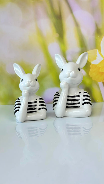 Büste Hase Enzo creme-schwarz