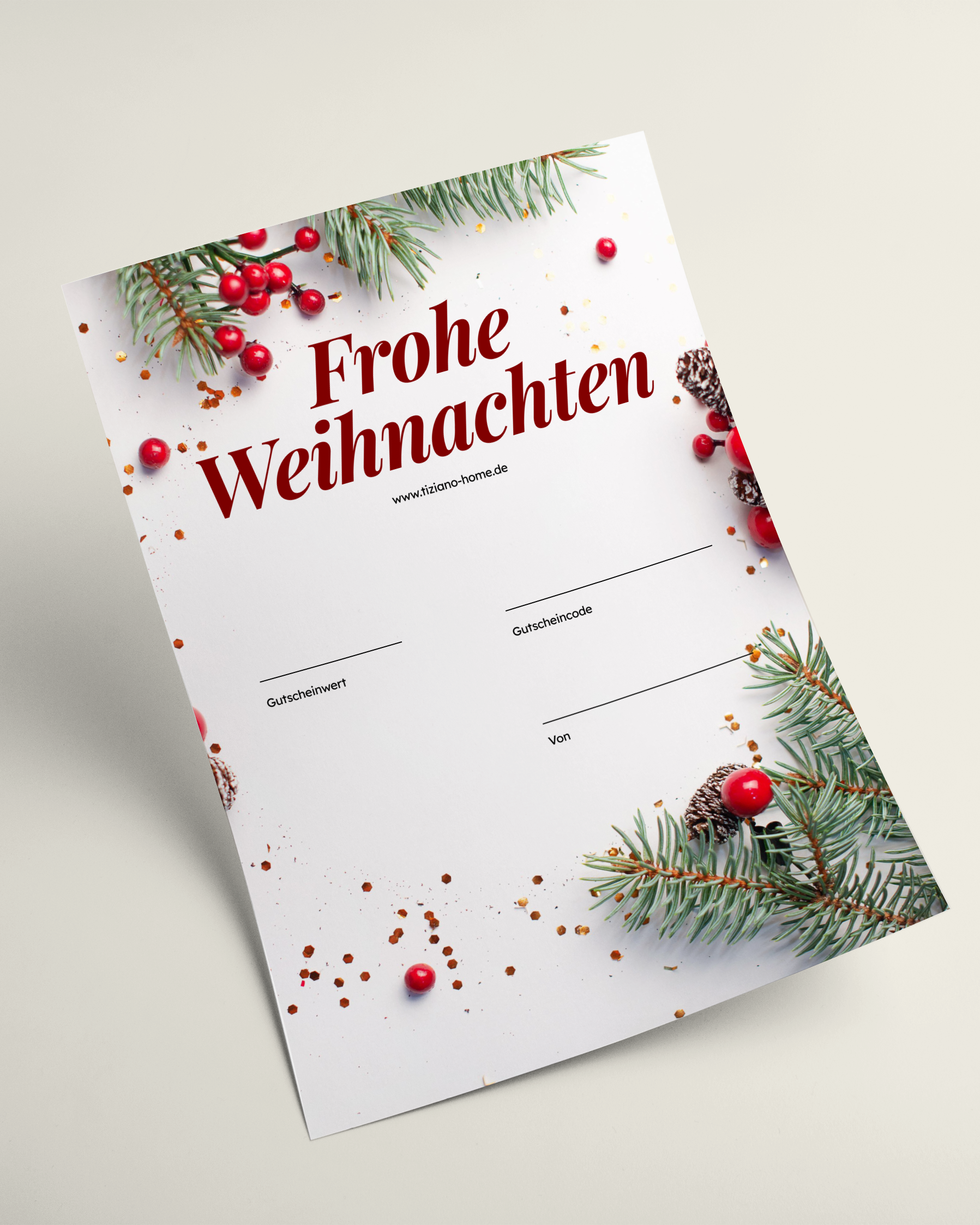 Geschenkgutschein zum Ausdrucken