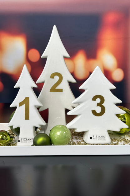 Dekoset Advent Metallschale Legri mit Baum Adelmo