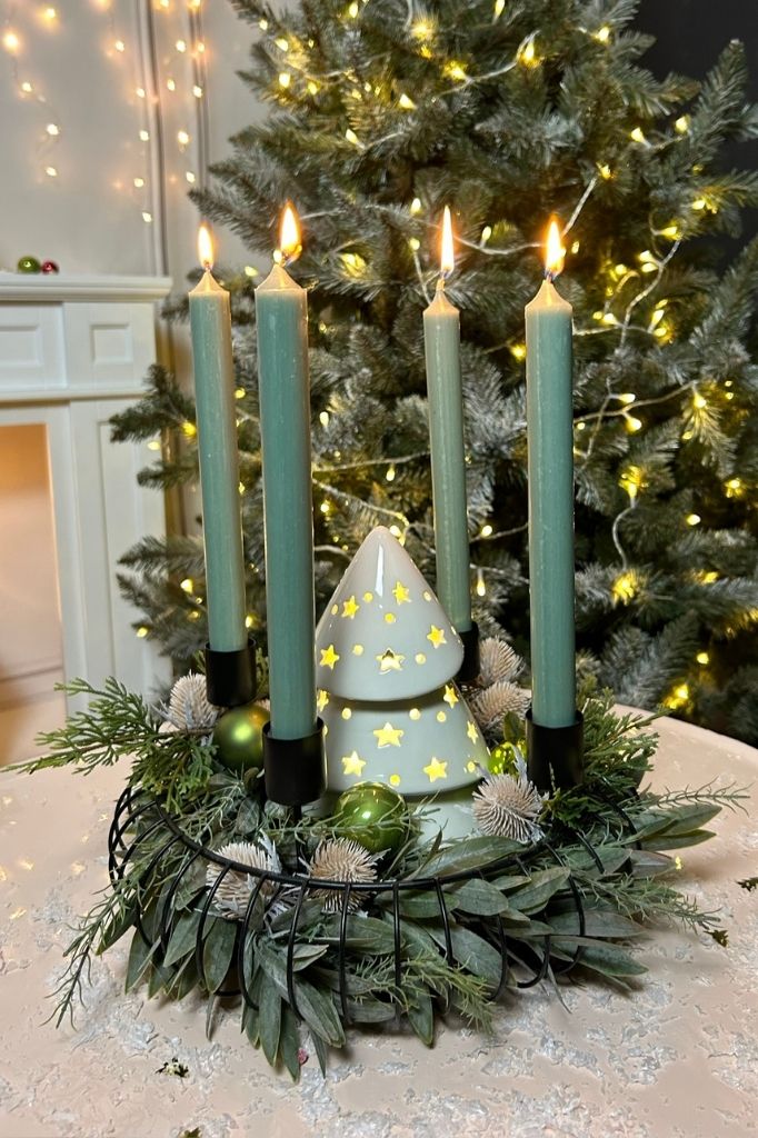 Dekobaum Venta LED creme-weiß