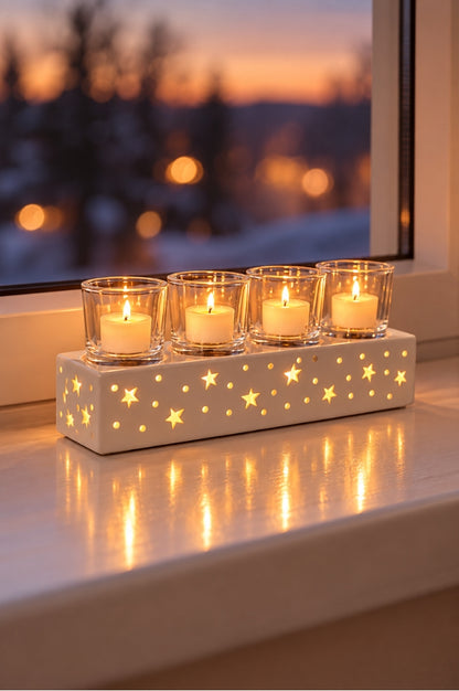 Adventslicht Mantova Stern LED 30cm creme-weiß