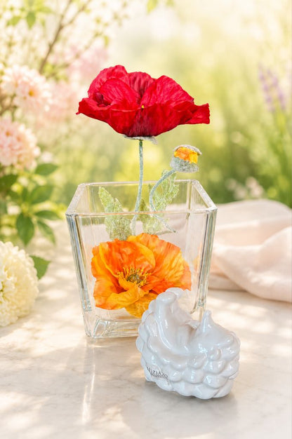 Dekoset Glas Alone mit Igel Max und Blumendeko