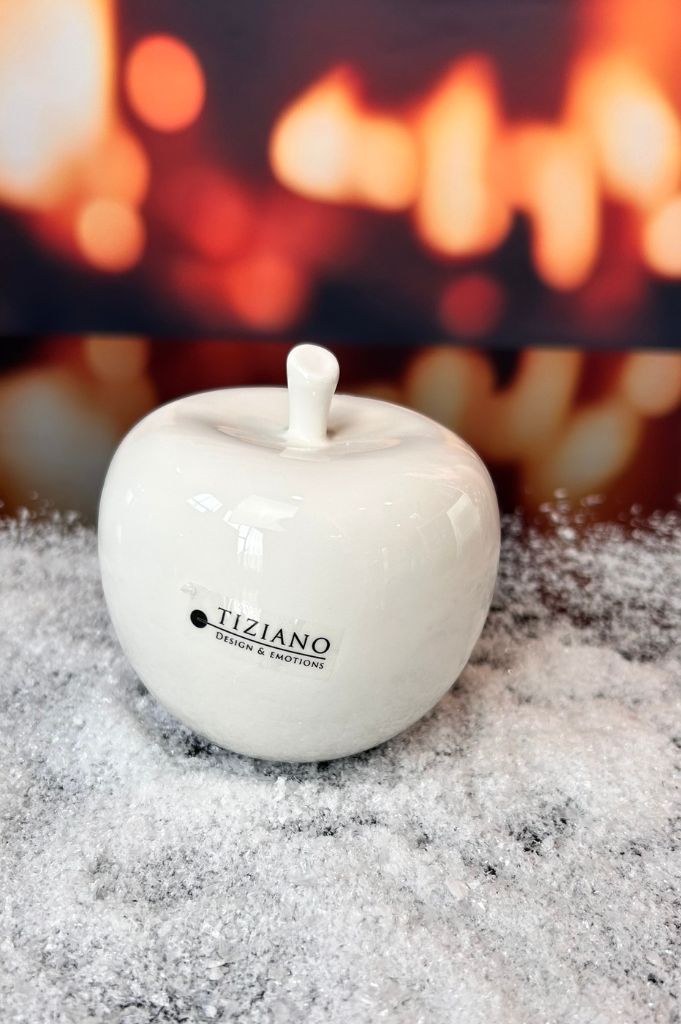 J19 Deko Apfel Doria creme-weiß