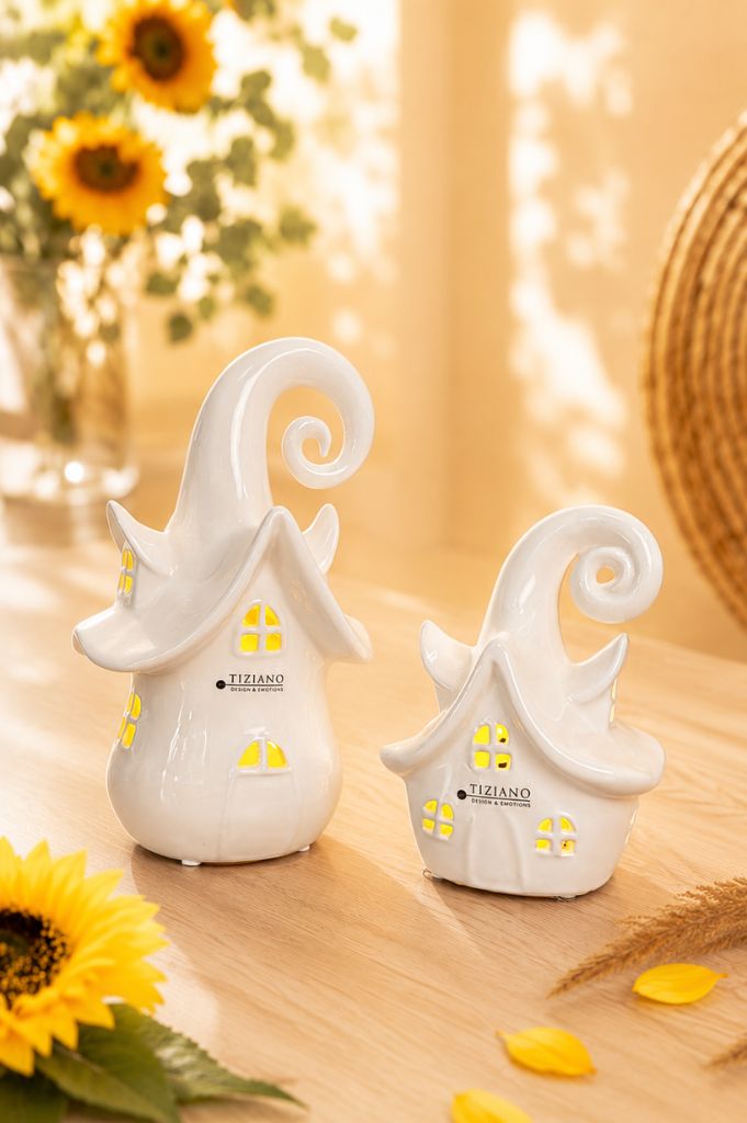Deko Haus Avalon LED creme-weiß