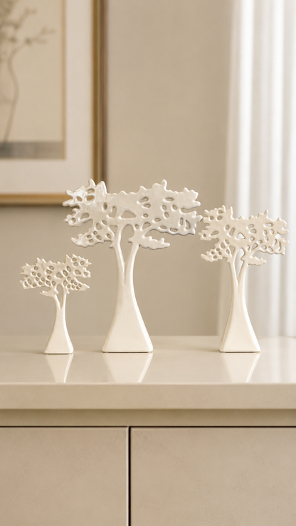 Deko Baum Joy weiß-creme