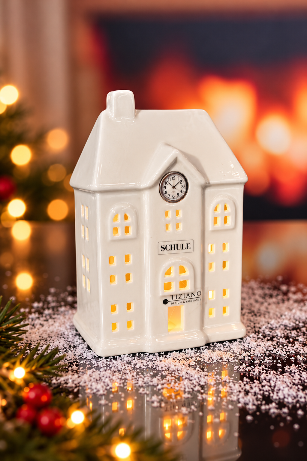 D11 Deko Schule Calaone 17cm creme-weiß