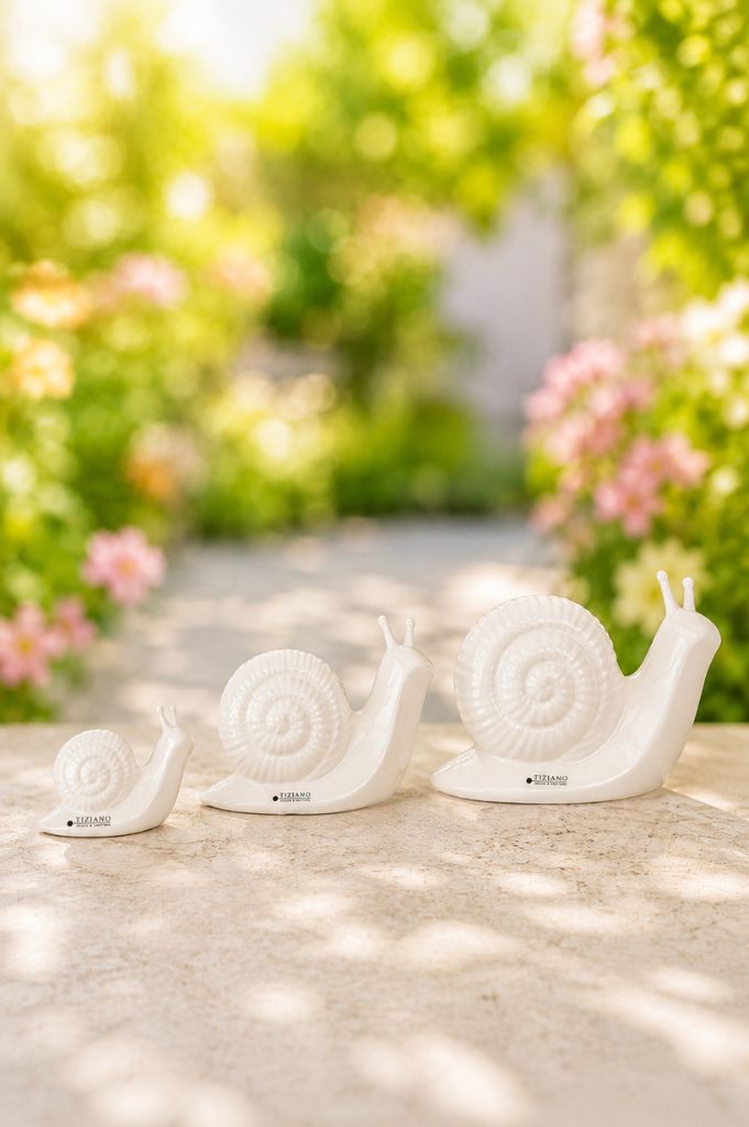 Schnecke Berta creme-weiß
