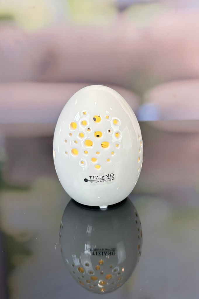 J8 Deko Ei Bisano LED 12cm creme-weß