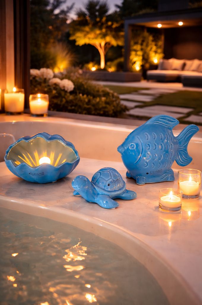 Deko Schildkröte Mattis blau