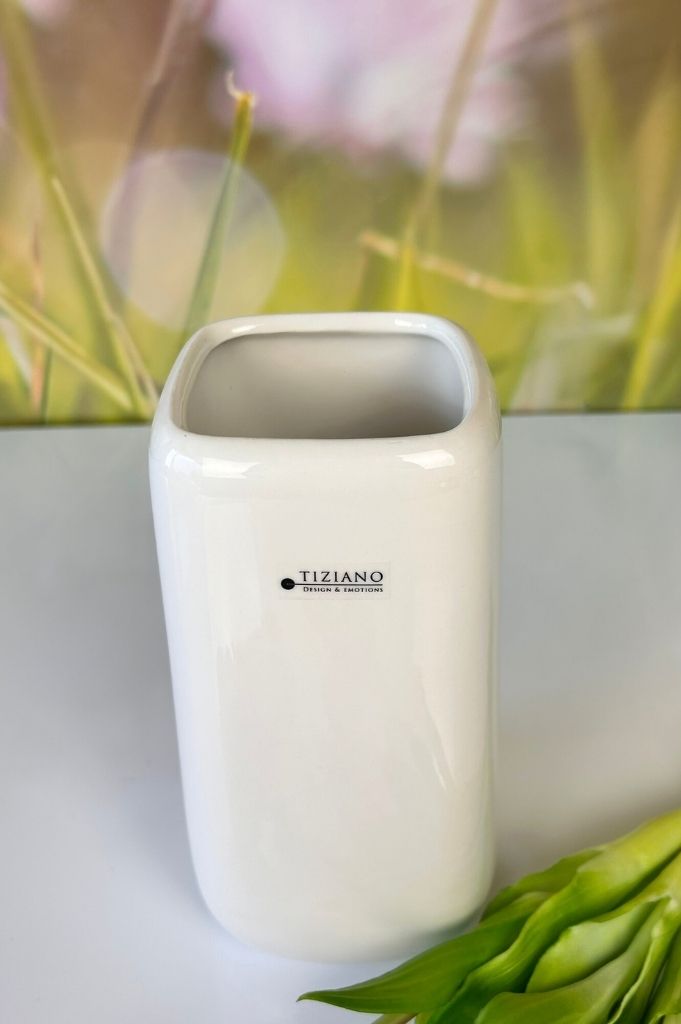 Vase Brezone creme-weiß