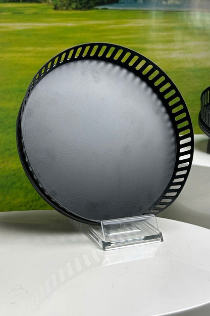 Metallschale Canneto rund schwarz