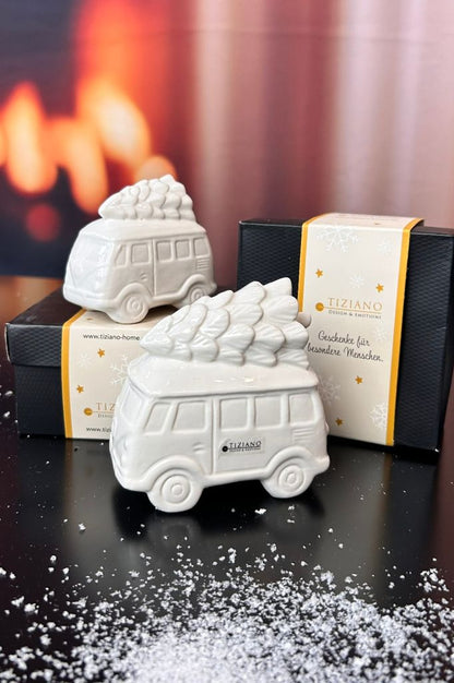 Deko Bus Caso mit Baum in Geschenkkarton
