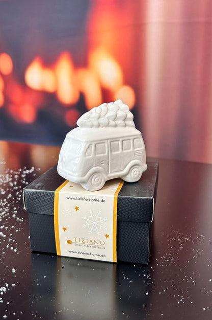 Deko Bus Caso mit Baum in Geschenkkarton